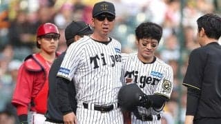 甲子園騒然　坂本の頭部死球を巡り藤川監督が激昂、一触即発…岡本は危険球退場、警告試合に