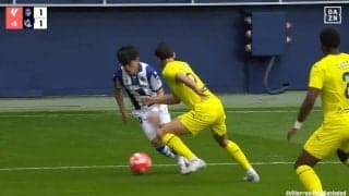 異次元！ 久保建英の“時を止めるドリブル”から縦突破クロスに騒然「ヤバすぎる」「タケだけレベチ」またも“アシスト未遂”の悲運