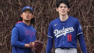 今永＆朗希の“秘密会談”　「魚雷バットのこととか…」カブス放送局で飛び交う妄想