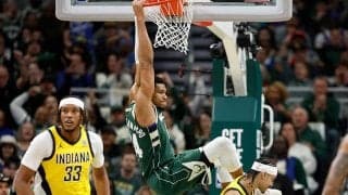 トレントJr.が3P9本炸裂…ヤニスも試合最多タイ37得点でバックスがペイサーズを撃破