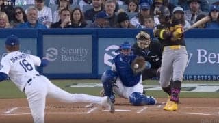 衝撃！ 山本由伸の魔球が“謎の動き”「エグい」「これは打てん」 打者の手元で微妙変化… 落ち幅が少ないスプリットで“空振り三振”