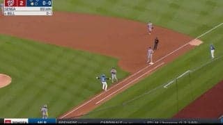 何が起きた…？ 千賀滉大に“謎のハプニング”「ヤバいw」「ビックリした」 タッチプレーで相手走者が一瞬の“変な動き”「珍プレー行き」