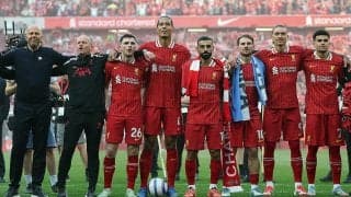 圧巻5ゴールのリバプールがアンフィールドで5季ぶり20度目のリーグ制覇！　遠藤航は右SBで歓喜の瞬間味わう【プレミアリーグ】