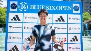 今井慎太郎が高橋悠介を下して内山靖崇主催のITF大会「BLUE SIX OPEN」Week2のタイトル獲得「上を目指せることを幸せに思って全力で頑張りたい」