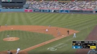 もはや人間じゃない！ 大谷翔平、超弾丸ライナーで“まさかの光景”「消えた？」「エグすぎる」182キロ“火の玉打球”→外野フェンスに爆速到達