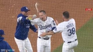 「大谷の前でサヨナラ」ドジャース“伏兵”劇的逆転サヨナラ打で大はしゃぎ…解説の元メジャーリーガー“予言的中”も話題に