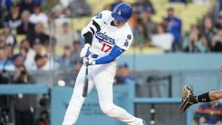 大谷翔平が“パパ初本塁打”　CY賞右腕から初球先頭打者弾…真美子夫人の選曲で7号