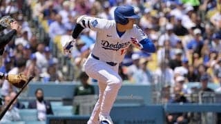 止まらぬ大谷翔平、フェンス直撃三塁打　5試合連続安打…パパ初アーチ翌日も快音響く