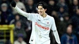 先発抜擢のアンデルレヒトFW後藤啓介が豪快ダイビングヘッド、今季3点目を記録