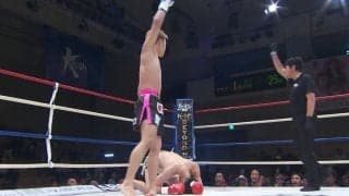 「何が起きた？」「ローブローでしょ」突然の悶絶ダウン、衝撃KOに「空手エグい」ファン驚きと困惑…超脱力系でも破壊力抜群の“一撃”に騒然