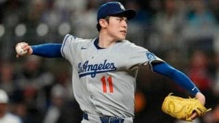 ドジャース佐々木朗希が5回3失点でメジャー初勝利　7試合目の登板