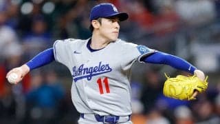 佐々木朗希、7度目先発でMLB初勝利 3時間6分遅延も5回4K3失点、自己最多98球＆最速155.6キロ粘投　勝利の瞬間には笑顔も