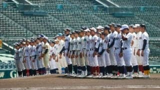 甲子園で軟式高校野球　選抜選手の交流試合はスタンドも一体に