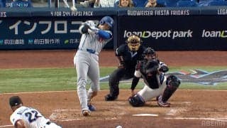 打った瞬間すでに歓声…大谷翔平の9号“高速弾”、凄まじい打球音に敵地驚き 「弾丸のような爆発音」球場どよめき止まず