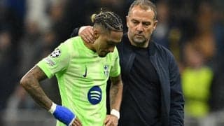 3冠の夢潰えたバルセロナ、フリック監督は主審のジャッジに苦言も名勝負演じたインテルをリスペクト｢素晴らしいチーム｣