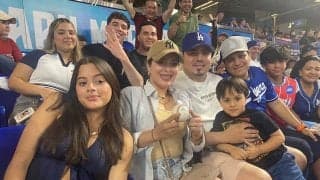 内野席で“キャッチ”した大谷の10号HR球　まさかの幸運…興奮収まらぬ4人家族「ハッピー！ハッピー！」