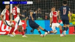 驚愕！ PSGサイドバックの“ストライカー級ゴラッソ”にSNS騒然「SBですよね？」「戦術を破壊するハキミ」【CL準決勝】