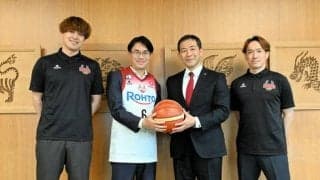 バンビシャス奈良、県庁を表敬訪問　「誇りに思えるシーズンだった」