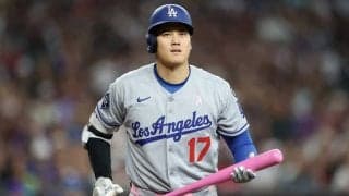 大谷翔平、ピンクのバットで今季最長9試合連続安打！打率.308に上昇　ド軍18安打の猛攻で快勝