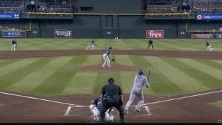 バケモノかよ！ 大谷翔平に野手があきらめる“衝撃シーン”「エグい」「マジか」 “大谷キラー”撃ち… バットの先で164キロ“爆速センター返し”