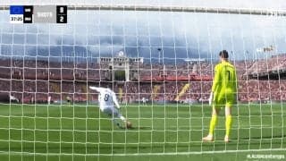 衝撃！ レアルMFの“70m超弾道ゴールキック”にファン驚愕「大谷翔平のライナーホームランみたい」「絶対にヘディングしたくない…」「バグやん」“バルベルデ砲”の新活用法？