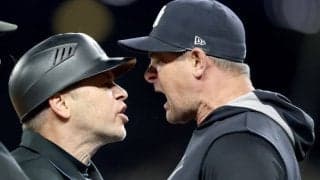 「あれがストライクと判定されるなんて」ヤ軍指揮官が審判に“猛抗議”　退場処分も「ブーンを愛さずにはいられない」