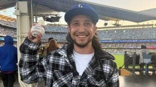 大谷13号が足に直撃「最高だよ！」　仕事終わりに幸運…HR球ゲットに笑顔「歴史に残る選手だ」