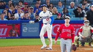大谷の3戦連発にド軍ナインも“ドン引き”「ベンチの表情w」　口あんぐり…中継が捉えた一瞬が話題