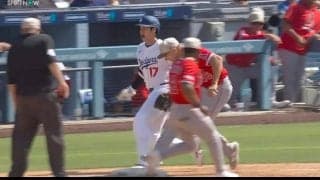 大谷翔平、爆走ボテボテ内野安打で“超ニッコリ”…この日は技ありヒット連発「歩幅がちょっと大きいイチローだ」ファンも驚愕