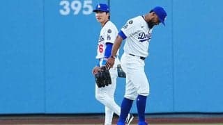 ド軍、5試合連続で先制点を献上　キム・ヘソンが打球を見失う…テオは苛立ち