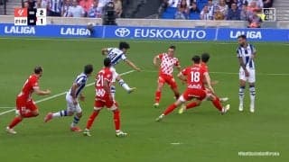 うますぎだろ！久保建英、DF3枚ぶち抜きの強烈シュートにスタンドから拍手喝采！こぼれ球に高速反応→絶妙間合い＆タイミングで振り抜いた瞬間