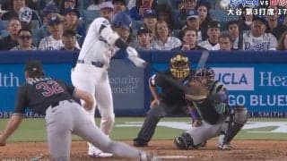 3回目は許さない…！ 大谷翔平、意地の“逆方向豪快弾”「エグい」「スゴすぎ」 打ち取られた球を“待ってました”と狙い撃ち「投げるところない」