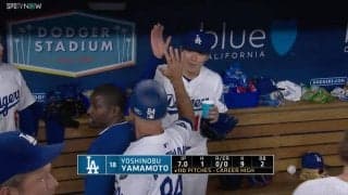 山本由伸、渾身の110球→ベンチで見せた一瞬の“表情”「いい顔w」「ゆっくり休んで」ファンから労いの声