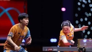 松島輝空、張本美和ペアが王楚欽、孫穎莎ペアに奮闘も逆転負け　第1G奪うも中国超えならずベスト8で終戦【世界卓球2025】