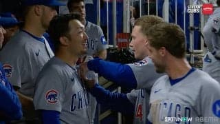 笑劇の“悪ふざけ”シーンに実は今永も！？ 鈴木誠也にPCAが「お前、熱すぎるからクールダウンしろ」 話題のイタズラを現地局またも“レポート”