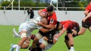 ラグビー釜石、入れ替え戦で広島に先勝　前半の大量リード守り切る