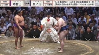 「本物だ」「めちゃくちゃ目立つ（笑）」大相撲中継に大物政治家の姿 安定の存在感にファン注目