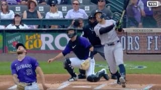 もはや人間じゃない！ ジャッジ、爆速逆方向弾で“異変”「エグい」「破裂した？」“豪快に被弾”した投手の体勢がおかしくなる「可哀想すぎる」