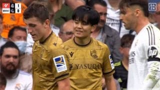 「急にきても大丈夫」久保建英、“予想外パス”を完璧トラップ→華麗ダブルタッチでヴィニシウス翻弄！「うますぎる」「何この安定感」