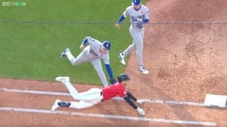 一体、何が起きた？ 山本由伸の足で“まさかの展開”「投手の動きじゃない」 神バント処理… とんでもないスピードで“爆速タッチ”「超ファインプレー」