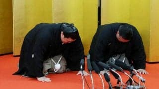 大の里「唯一無二の横綱を目指します」　相撲協会の使者出迎え、口上