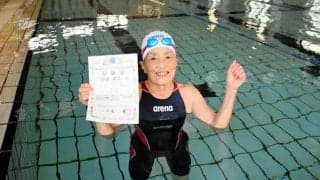 伊賀市の81歳伊達さん、今年も自由形で大会新　マスターズ水泳