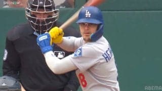 ド軍のお調子者が“謎の行動”「スッパマン」「キケw」バックヤードでの一幕にツッコミ殺到