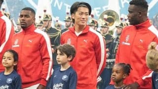 運命の大一番！伊東純也、中村敬斗、関根大輝が語った｢世界一のクラブ｣と｢降格プレーオフ｣(2)敬斗＆純也メダル記念ショットと先制点｢カードをもらってもいい｣プレー