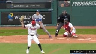 どうした…！？ 大谷翔平、想定外の打球で“異変”「そりゃビビる」バット折りながら“高速ゴロ”→投手のリアクションが話題に「スゴい音したな」