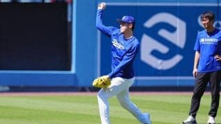 IL入り中の佐々木朗希がキャッチボールで調整　15ｍの距離…報道陣の前では離脱後初