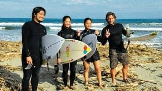 黒潮町の入野海岸にプロサーファー集う　華麗な技を披露、住民交流も