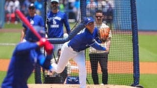 大谷翔平は「いい状態」　捕手は太鼓判…最速156キロ剛速球でバット粉砕＆見逃し三振