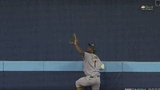 どうなってるの…！？ フェンスを登って“まさかの本塁打キャッチ”「ヤバすぎる」 120m大飛球を好捕してしまう“超絶ファインプレー”… ファン騒然