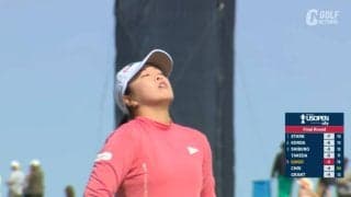 【動画】西郷真央、メジャー連勝ならずも4位タイ　惜しいパットに悔しさも見せる